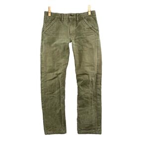 Freenote‎ Chino Pants Mrn's 32x28* Olive Green Canvas Field Workwear Minimalist